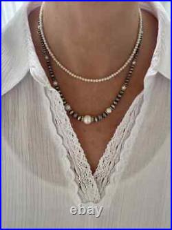 10mm Graduated White Pearl & Sterling Silver AAA Grade Formal Elegant Necklace