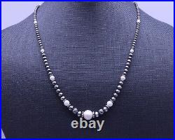 10mm Graduated White Pearl & Sterling Silver AAA Grade Formal Elegant Necklace