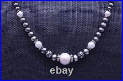 10mm Graduated White Pearl & Sterling Silver AAA Grade Formal Elegant Necklace