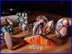 16 Beautiful Sterling Silver Rings. Some Signed By Artists. Turquoise/Gemstone