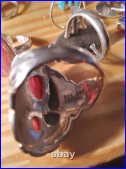 16 Beautiful Sterling Silver Rings. Some Signed By Artists. Turquoise/Gemstone