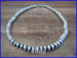 20 Rondelle Navajo Pearl Sterling Silver Saucer Necklace by Jan Mariano