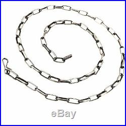 24 Authentic Navajo Handmade Sterling Silver Link Chain Necklace Sally Shirley