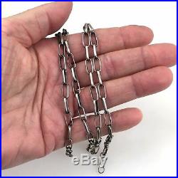 24 Authentic Navajo Handmade Sterling Silver Link Chain Necklace Sally Shirley