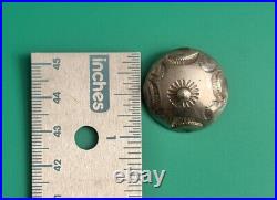 4ps Vintage Navajo sterling Silver Concho buttons 17.7 gr #6