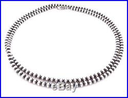 60 Navajo Pearls Sterling Silver 5mm Beads Necklace