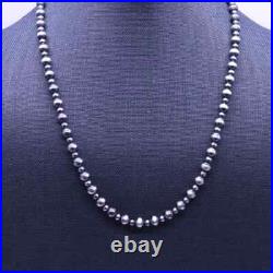 6mm Sterling Silver Alternating Pattern Navajo Pearls Southwest Beaded Necklace