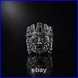 925 Sterling Silver Ring, 16.54 Grams Tlaloc US size 10.75 925 Sterling Silver Ring, 16.54 Grams Tlaloc US size 10.75