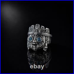 925 Sterling Silver Ring, 16.54 Grams Tlaloc US size 10.75 925 Sterling Silver Ring, 16.54 Grams Tlaloc US size 10.75