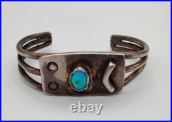 Adorable Navajo Cuff Bracelet Sterling Silver, Turquoise 6