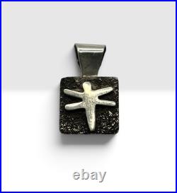 Alex Sanchez Jewelry Sterling Silver Dragonfly Pendant Navajo Zuni Petroglyph