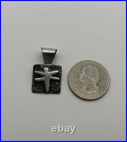 Alex Sanchez Jewelry Sterling Silver Dragonfly Pendant Navajo Zuni Petroglyph