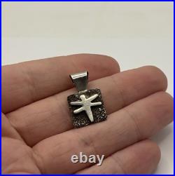 Alex Sanchez Jewelry Sterling Silver Dragonfly Pendant Navajo Zuni Petroglyph