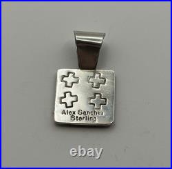 Alex Sanchez Jewelry Sterling Silver Dragonfly Pendant Navajo Zuni Petroglyph