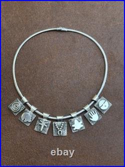Alex Sanchez Jewelry Sterling Silver Dragonfly Pendant Navajo Zuni Petroglyph