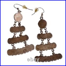 Astute Phil Livingston Navajo Sterling Silver White buffalo turquoise Earrings