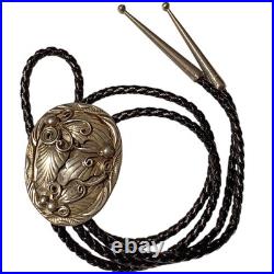 Atelier Herbert Tsosie Navajo Plethora Of Leaves Sterling Silver Bolotie