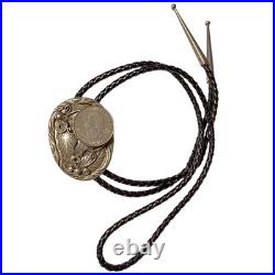 Atelier Herbert Tsosie Navajo Plethora Of Leaves Sterling Silver Bolotie