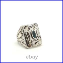 Bell Trading Sterling Silver Turquoise Thunderbird Ring Fred Harvey Era Navajo