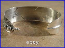 Ben Begaye Navajo Sterling Silver Feather Cuff Bracelet