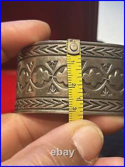 Ben Yellowhorse Navajo Sterling Silver Cuff Bracelet
