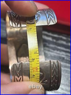 Ben Yellowhorse Navajo Sterling Silver Cuff Bracelet