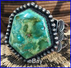 Best! Old Pawn Navajo Size 6-1/2 Sterling Silver & Turquoise Cuff Bracelet