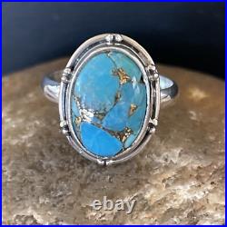 Blue Mohave Turquoise Navajo Sterling Silver Ring Size 7 11416 Blue Mohave Turquoise Navajo Sterling Silver Ring Size 7 11416