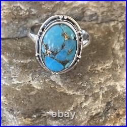 Blue Mohave Turquoise Navajo Sterling Silver Ring Size 7 11416 Blue Mohave Turquoise Navajo Sterling Silver Ring Size 7 11416