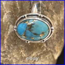 Blue Mohave Turquoise Navajo Sterling Silver Ring Size 7 11416 Blue Mohave Turquoise Navajo Sterling Silver Ring Size 7 11416