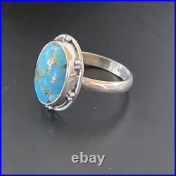 Blue Mohave Turquoise Navajo Sterling Silver Ring Size 7 11416 Blue Mohave Turquoise Navajo Sterling Silver Ring Size 7 11416