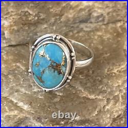 Blue Mohave Turquoise Navajo Sterling Silver Ring Size 7 11416 Blue Mohave Turquoise Navajo Sterling Silver Ring Size 7 11416