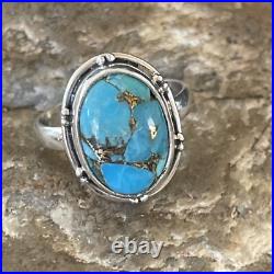 Blue Mohave Turquoise Navajo Sterling Silver Ring Size 7 11416 Blue Mohave Turquoise Navajo Sterling Silver Ring Size 7 11416