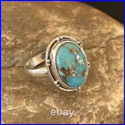 Blue Mohave Turquoise Navajo Sterling Silver Ring Size 7 11416 Blue Mohave Turquoise Navajo Sterling Silver Ring Size 7 11416