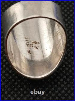 CAROL FELLY Native American Navajo Storytelling Sterling Silver size 6.25 ring