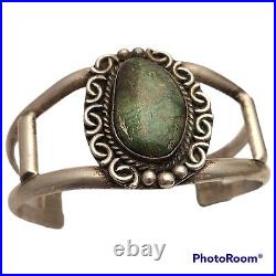 CHESTER GUERRO Navajo Sterling Silver Sonoran Gold Turquoise Cuff Bracelet