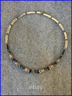 Calvin Begay Navajo Sterling Silver Necklace