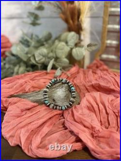 Chunky Desert Cowgirl Pearls, Melons, Saucers Kingman Turquoise Bracelet