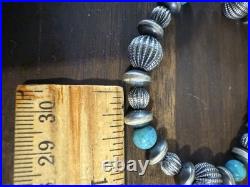 Chunky Desert Cowgirl Pearls, Melons, Saucers Kingman Turquoise Bracelet