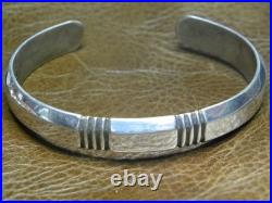 Cippy Crazy Horse Sturdy Sterling Cuff Bracelet COCHITI PUEBLO 6-1/2 35.6 GRAM
