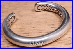 Cody A. Sanderson Navajo Heavy Sterling Silver Cuff Bracelet X144B