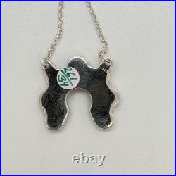 Cotton Candy & Paloma Turquoise Naja Cluster 925 Sterling Silver Necklace NWT