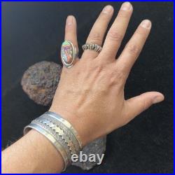 DAVID TUNE Navajo Multiple Inlaid Stones Ring ADJUSTABLE SIZES 7.5-11