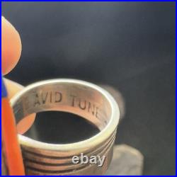 DAVID TUNE Navajo Multiple Inlaid Stones Ring ADJUSTABLE SIZES 7.5-11