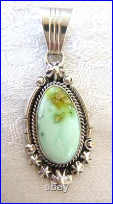 Daniel Benally Navajo Palomino Stone 2 Pendant 925 Sterling Silver NWT