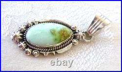 Daniel Benally Navajo Palomino Stone 2 Pendant 925 Sterling Silver NWT