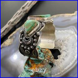 Darryl Becenti Navajo Native American Sterling Silver Royston Turquoise Bracelet