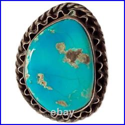 Depleted Mine Navajo Sterling Silver Candelaria Turquoise Ringsz9