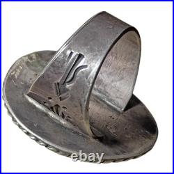 Depleted Mine Navajo Sterling Silver Candelaria Turquoise Ringsz9