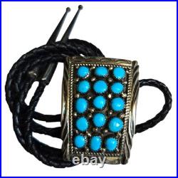 Depleted Vintage Navajo Sleeping Beauty Turquoise Sterling Silver Bolotie